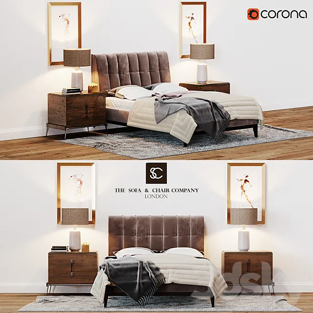 The Sofa & Chair Company Alexandr bed 3D Model