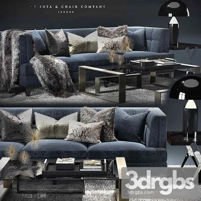 The Sofa Chair Company Preston 3 Seater 3D Model Free