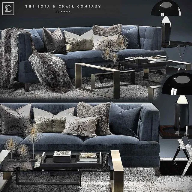 The Sofa & Chair Company set 05 3D Model