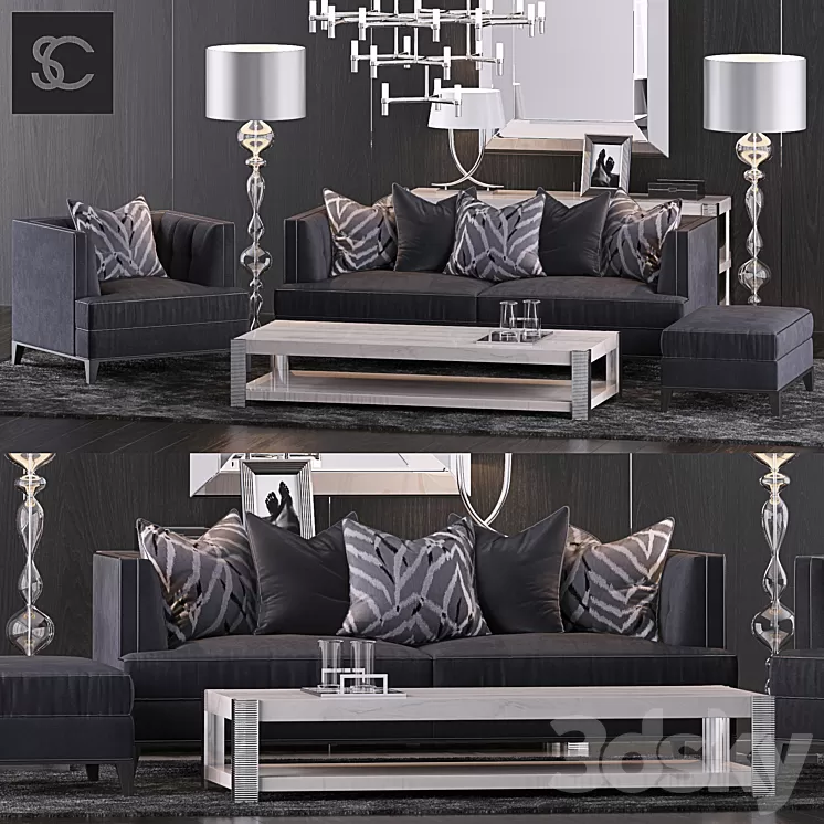 The Sofa & Chair Company Set 10 3D Model