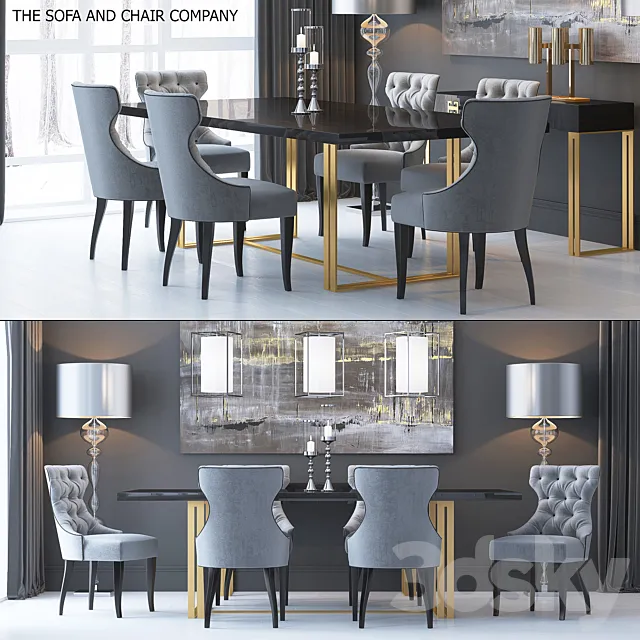 The Sofa & Chair Company Set 3DModel