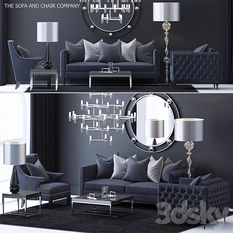 The Sofa & Chair Company Set 4 3D Model