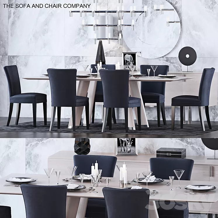 The Sofa & Chair Company Set 9 3D Model