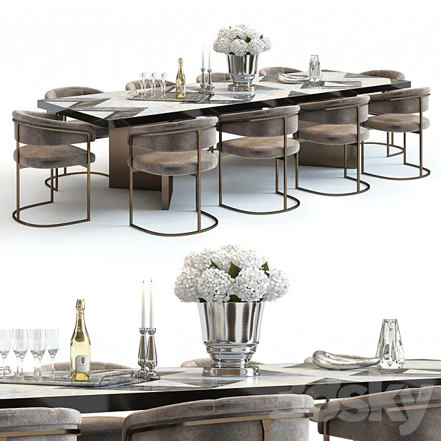 The Sofa & Chair Revenge Table set 3DModel