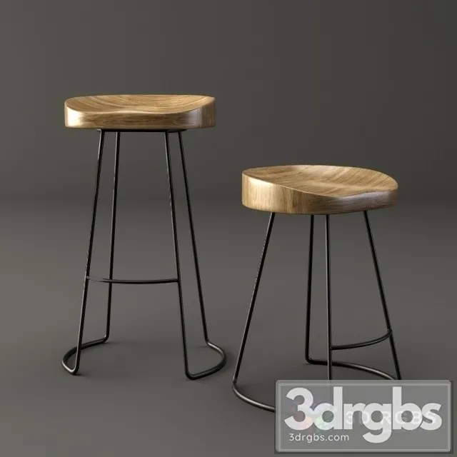 The Tractor Bar Dining Stool 3D Model Free