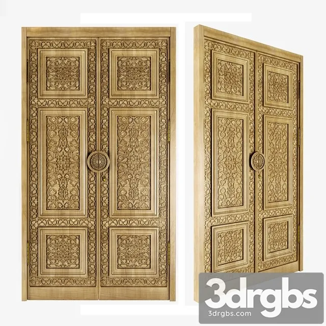 The Uzbek Carved Door 3D Model Free