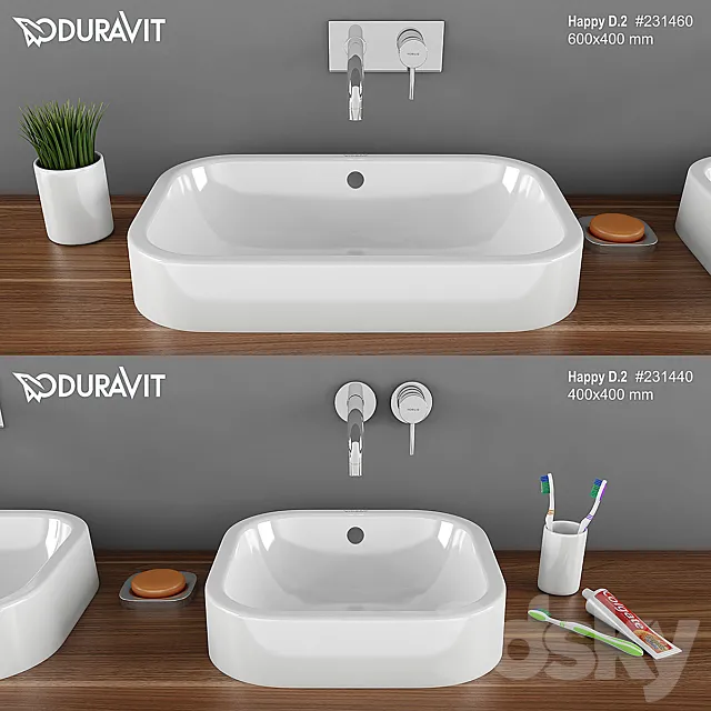 The washbasin DURAVIT Happy D.2 3D Model