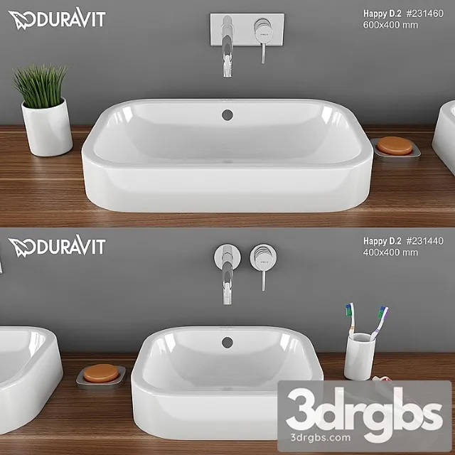The Washbasin Duravit Happy D2 3D Model Free
