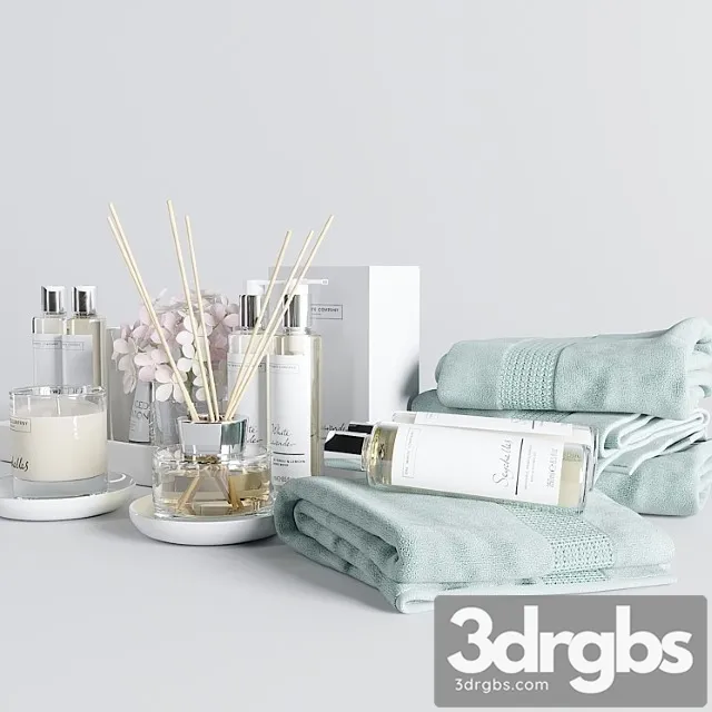 The White Company Bath Set 3D Model Free