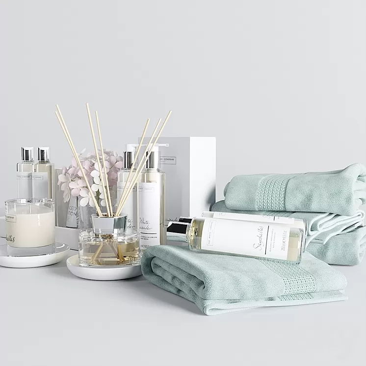 The white company bath set 3D Model
