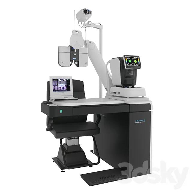 The workplace of the ophthalmologist Huvitz - HRT-7000 3D Model