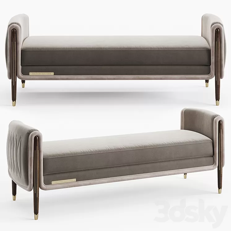 Theodore Alexander Grace end of bed Bench 3D Model