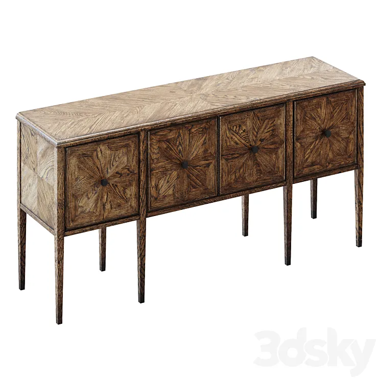 Theodore Alexander - NOVA FOUR DOOR RECTANGULAR CREDENZA 3D Model Free