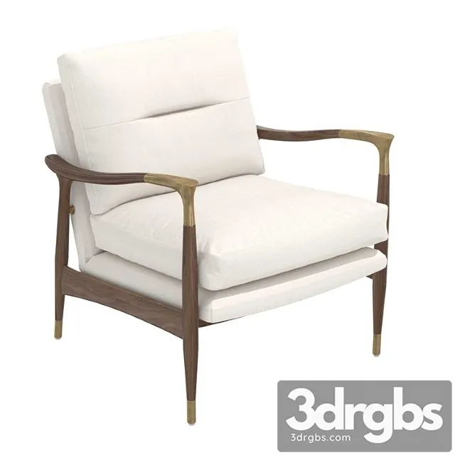 Theodore arm chair natural linen soho home 3D Model Free