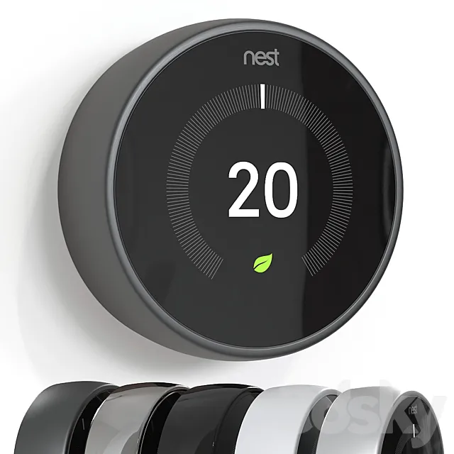 Thermostat Nest Learning Thermostat. (5 materials) 3D Model