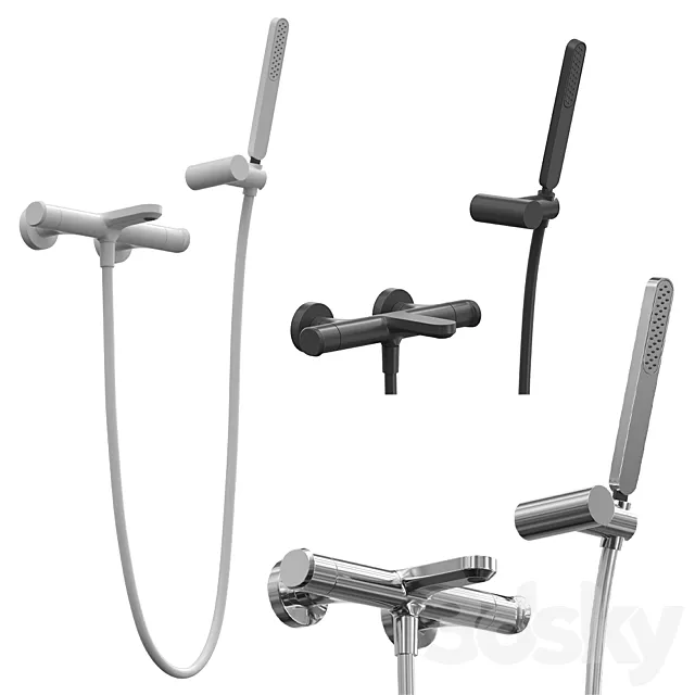 Thermostatic bath faucet with shower set Cisal Lineaviva Free Download
