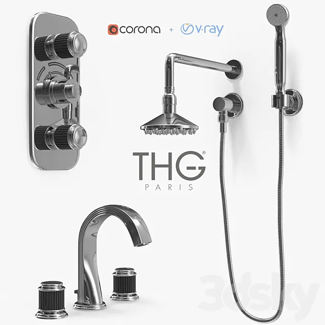 THG Paris - Jaipur shower set 3D Model