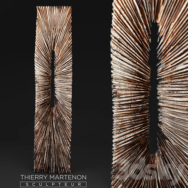 Thierry Martenon. figurine. carving. abstraction. contemporary art. art. wall-mounted. painting. wooden decor. eco. eco-design. sculpture 3DModel