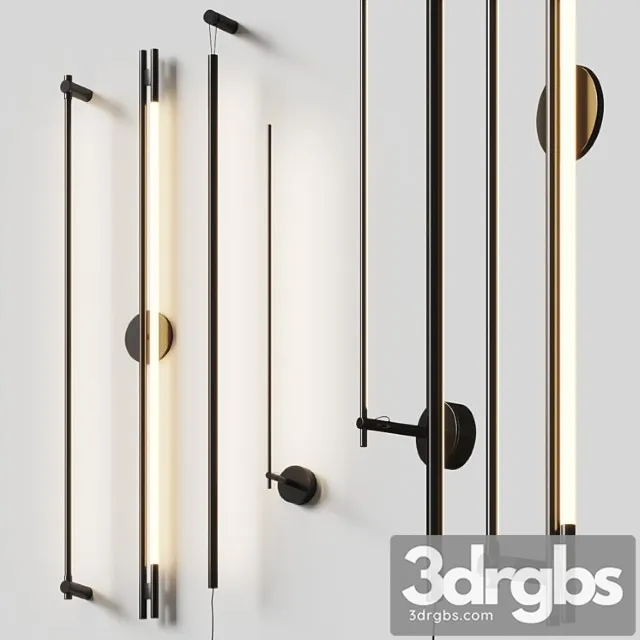 Thin Black Wall Lamps Set Free Download