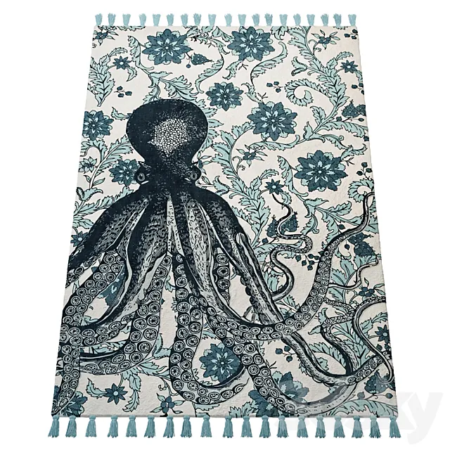 Thomas Paul Printed Flatweave Giant Octopus 200TATP03A-P 3D Model