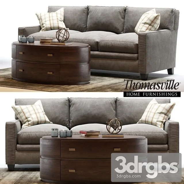 Thomasville Mercer Sofa 01 3D Model Free
