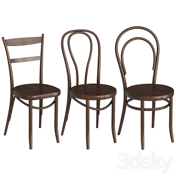Thonet Chairs 3D Model Free