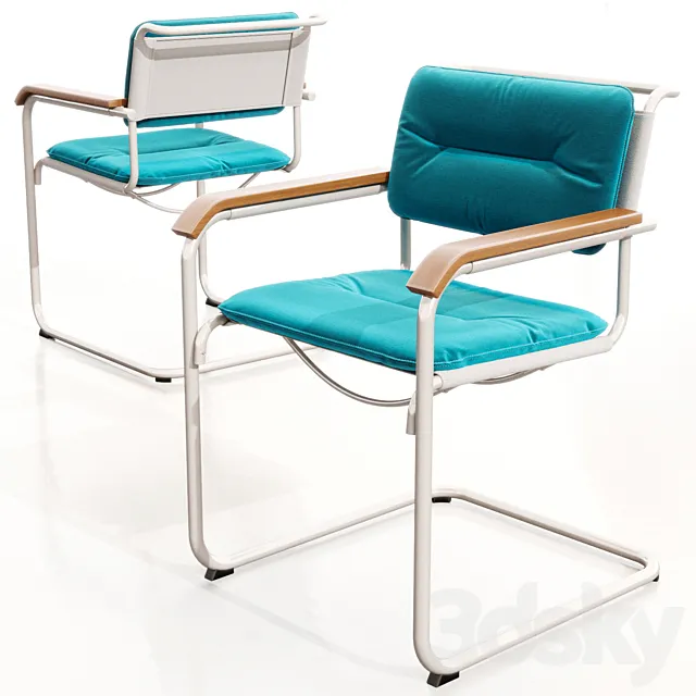 Thonet S 34 N with cushion 3DModel
