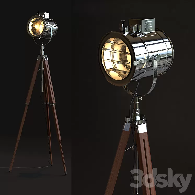 Thor Vintage Stage Searchlight 3D Model
