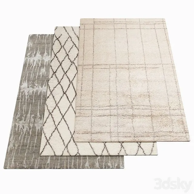Three AMINI Carpets - 1-41 3D Model