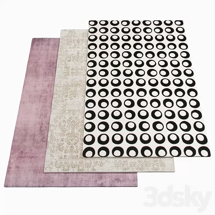 Three carpets AMINI - 1-14 3D Model