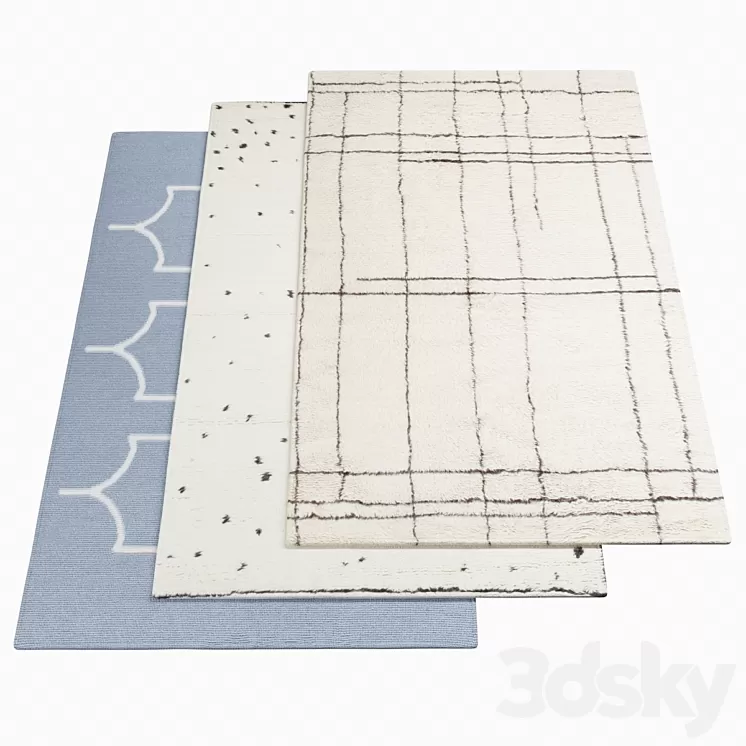 Three carpets AMINI - 1-17 3D Model