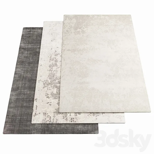 Three carpets DITRE ITALIA - 8 3D Model