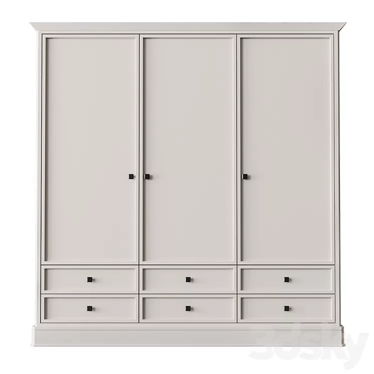 "Three-door wardrobe ""Ellington"" ???????: 105877/4" 3D Model