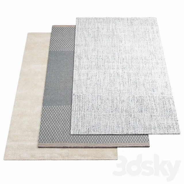 Three rugs WARLI - 25 3D Model