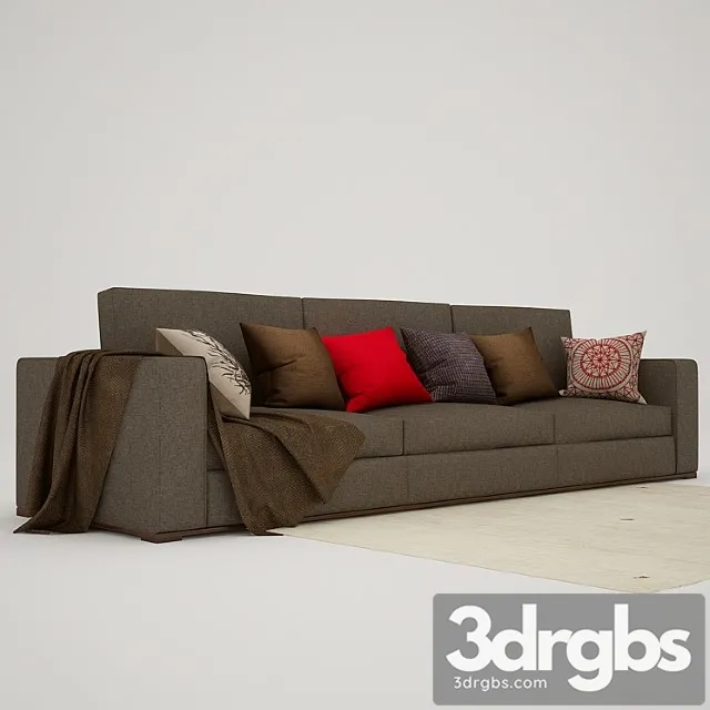Three Seater Sofa 3 3D Model Free