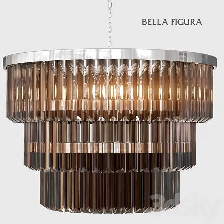 THREE TIER DRUM CHANDELIER (vray + corona) 3D Model