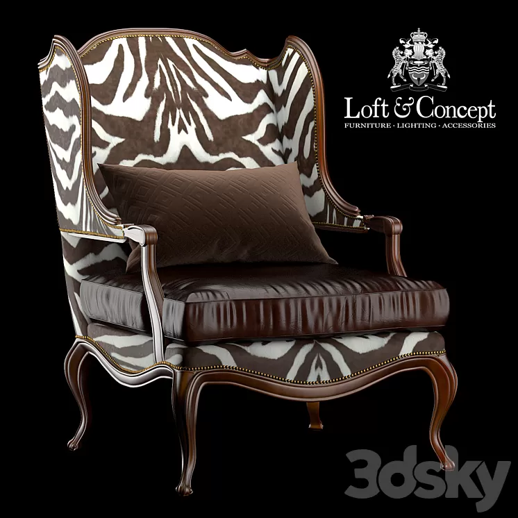 THRONE ZEBRA 3D Model Free
