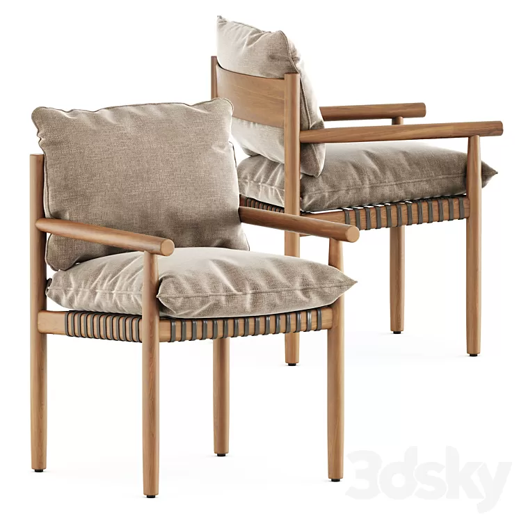 Tibbo Armchair by Dedon 3D Model Free