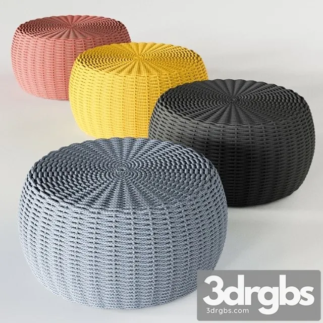 Tidelli marina pouf (4 colors) 2 3D Model Free