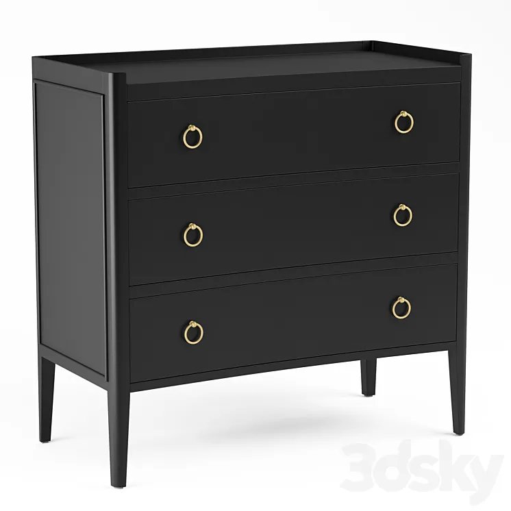 Tiffany Accent Chest 3D Model Free