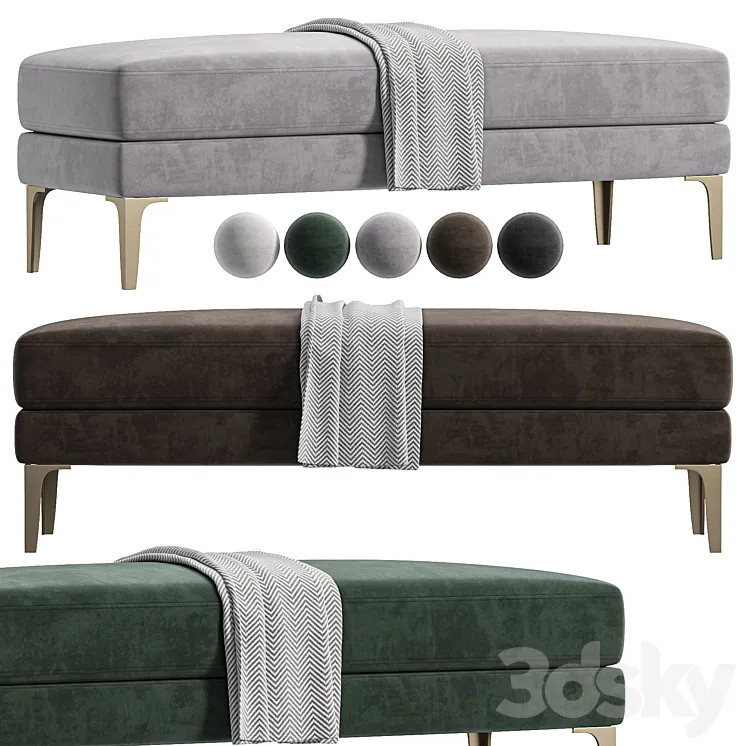 Tiffany Bench By Cazarina 3D Model Free