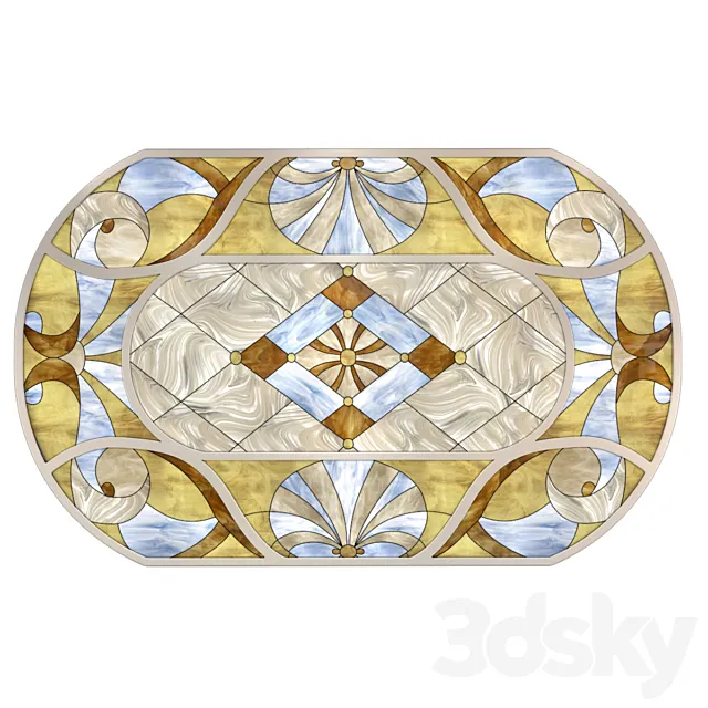 Tiffany stained glass ceiling 3D Model
