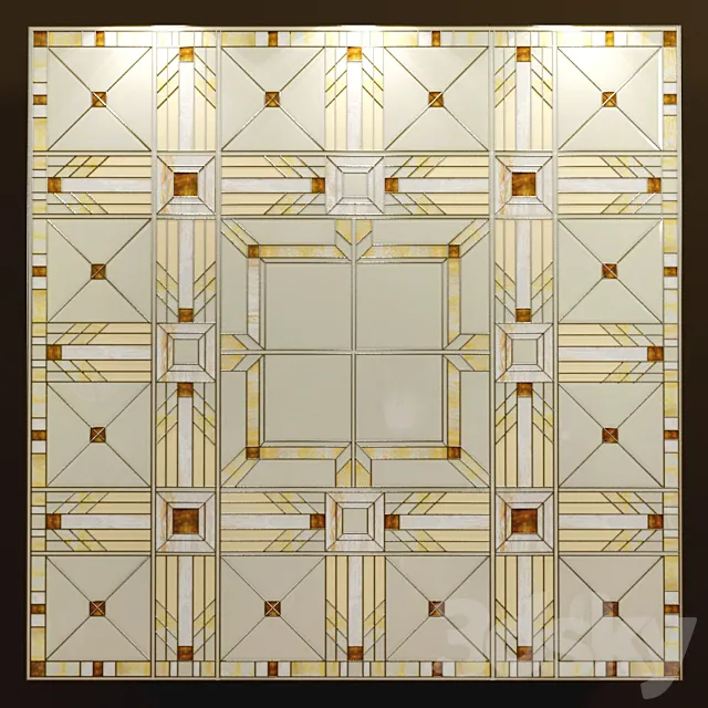 Tiffany stained glass ceiling 3DModel