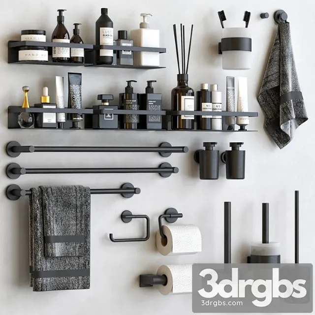 Tiger Bathroom Accessories 3D Model Free