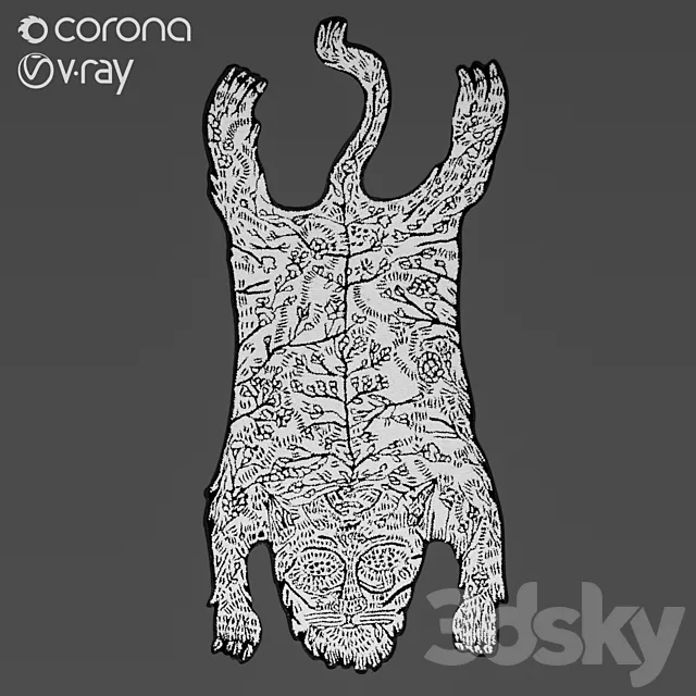 Tiger big rug 3DModel