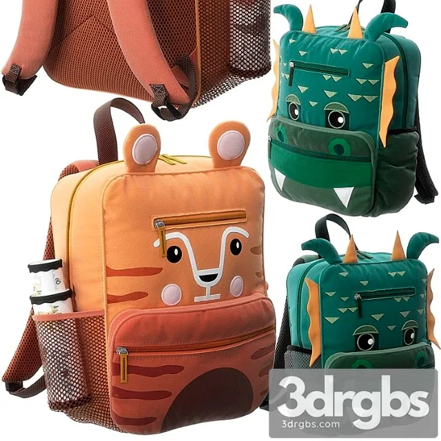 Tiger Dragon Backpack 3D Model Free