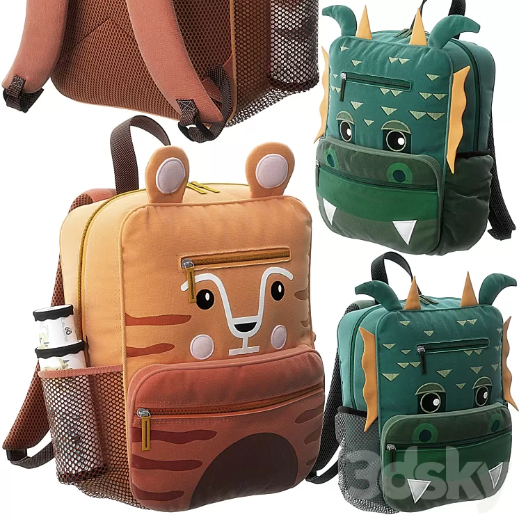 Tiger Dragon Backpack 3D Model