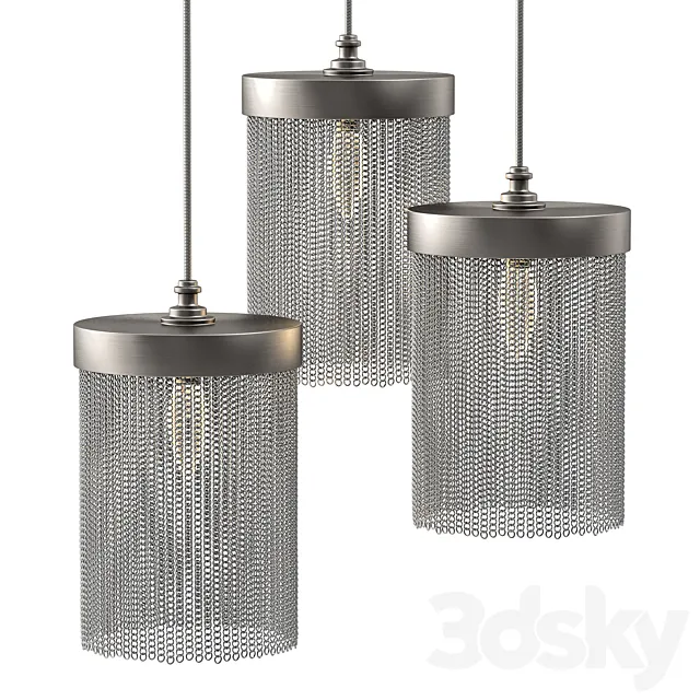 Tigermoth lighting - Silver chain mini pendant 3D Model