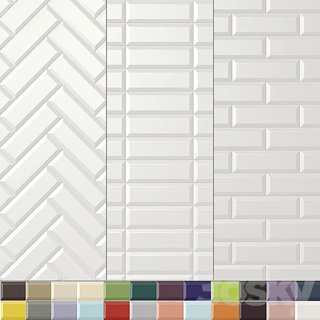 Tile APE Loft (3 layouts 24 colors). 3D Model