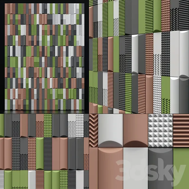 Tile Biscuit plain bianco 3DModel